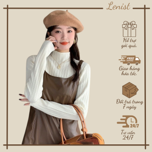 Áo len giữ nhiệt cổ cao nữ